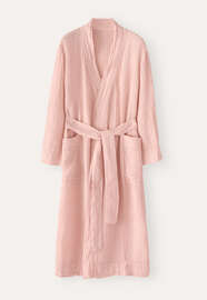 Textured belted robe, Shell pink, webstill