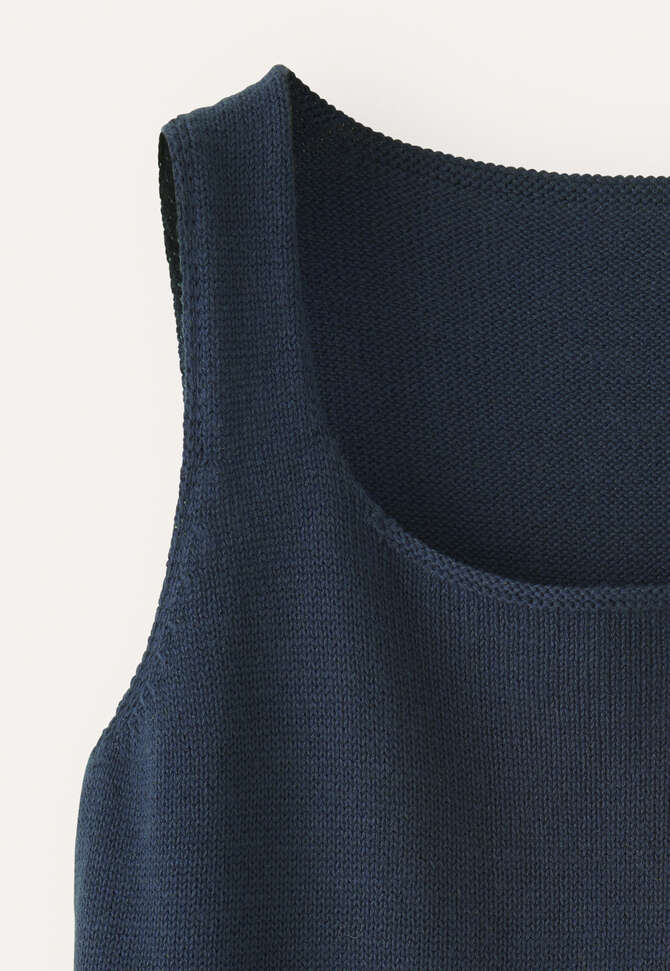 Knitted vest, Petrol ink, completeTheLook