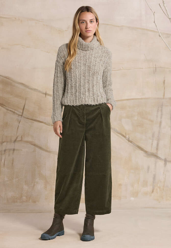Roll-neck sweater, Natural grey, completeTheLook