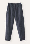 Curved-seam trousers, Dark denim, webstill