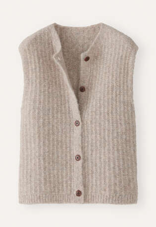 Sleeveless cardigan, Shell grey, webstill