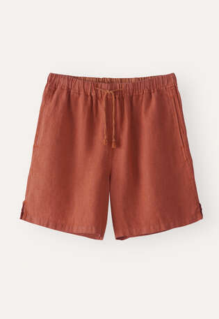 Pull-on shorts, Terracotta red, webstill