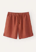 Pull-on shorts, Terracotta red, webstill