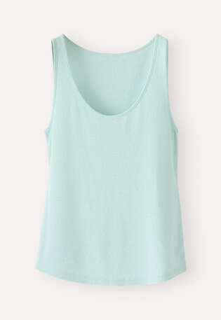 Ribbed vest, Mint aqua, webstill