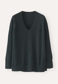 V-neck sweater, Petrol slate, webstill