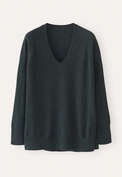 V-neck sweater, Petrol slate, webstill