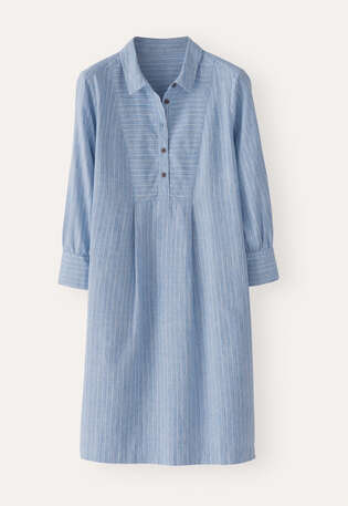 Bib-detail dress, Cornflower blue, webstill