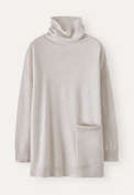 Roll-neck sweater, Grey pearl, webstill