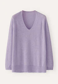 V-neck sweater, Soft lavender, webstill