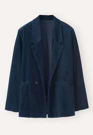 Double-breasted jacket, Black teal, webstill
