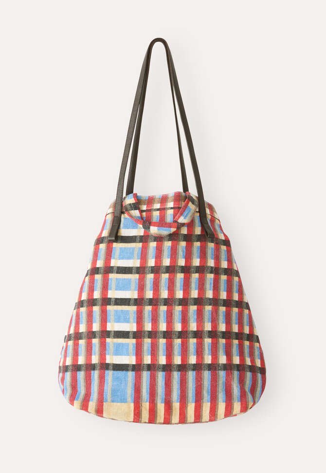 Checked bag, Blue red, completeTheLook