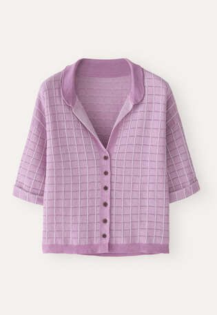 Check-stitch shirt, Orchid pink, webstill