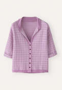 Check-stitch shirt, Orchid pink, webstill