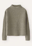 Cable-stitch sweater, Dried sage, webstill