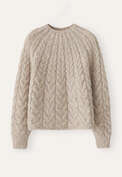 Cable-stitch sweater, Fawn grey, webstill