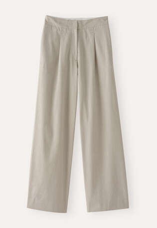 Pleat-front trousers, Warm grey, webstill