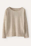 Dolman-sleeve sweater, M&eacute;lange natural, webstill