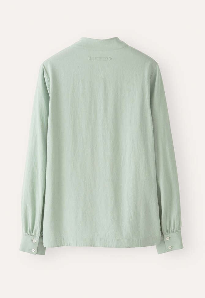 Funnel-neck blouse, Aqua mint, completeTheLook