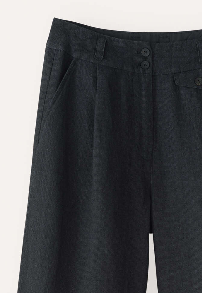 Wide-leg trousers, Grey black, completeTheLook
