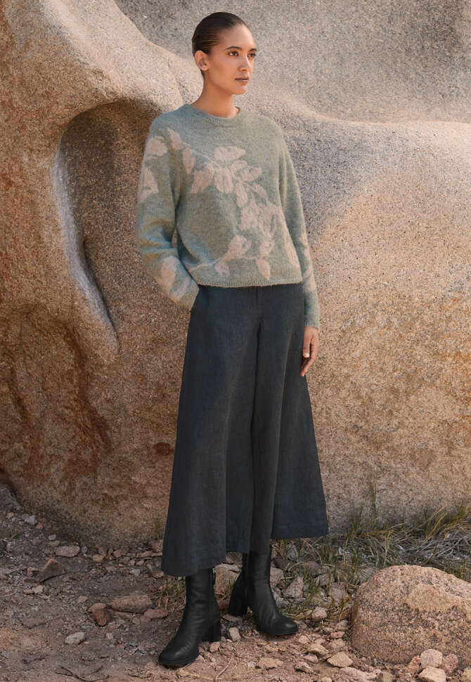 Intarsia sweater, Frosted lavender, completeTheLook