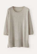 Scoop-neck tunic, Pebble, webstill