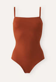 Square-neck swimsuit, Burnt sienna, webstill