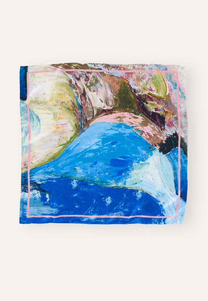 Square scarf, Ocean, completeTheLook