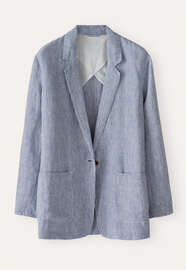 Long jacket, Navy white, webstill