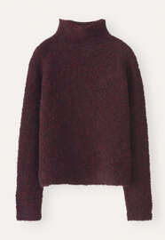 Funnel-neck sweater, Claret, webstill