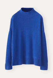 Funnel-neck sweater, Cobalt, webstill