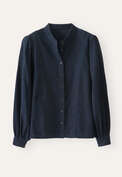 Gathered sleeve blouse, Ink, webstill