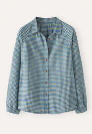 Checked shirt, Turquoise cream, webstill