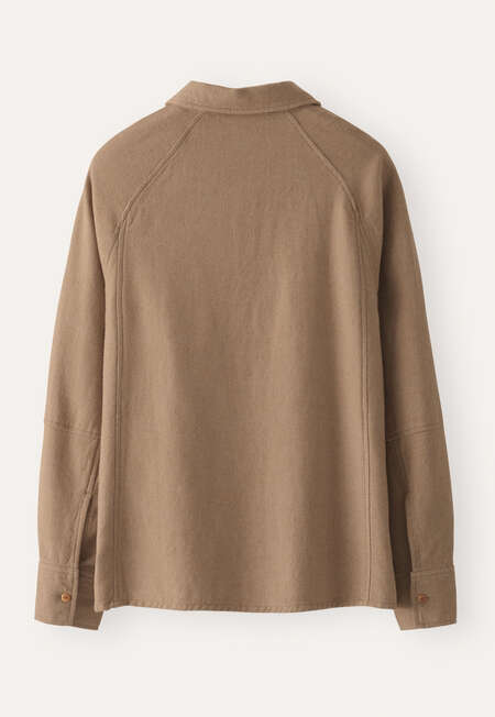 Raglan-sleeve blouse, Camel grey, completeTheLook