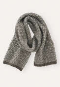 Stitch-detail scarf, Grey brown, webstill