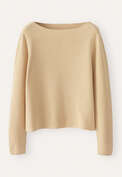 Boat-neck sweater, Pale corn, webstill