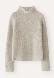 Funnel-neck sweater, Natural grey, webstill
