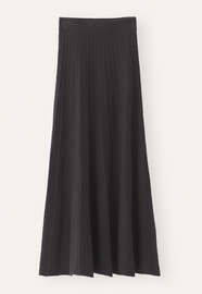 Long knitted skirt, Espresso, webstill