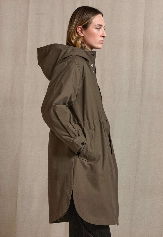 Hooded parka, Khaki brown, completeTheLook