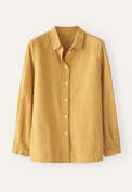 Curved hem overshirt, Ochre sand, webstill
