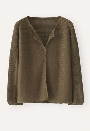 Dolman-sleeve cardigan, Green taupe, webstill