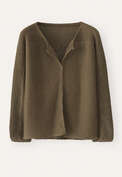 Dolman-sleeve cardigan, Green taupe, webstill