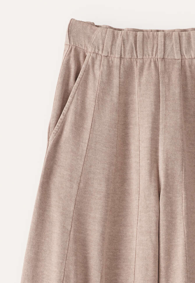 Wide-leg jersey trousers, Mink taupe, completeTheLook