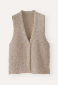 Boucl&eacute; waistcoat, Soft fawn, webstill