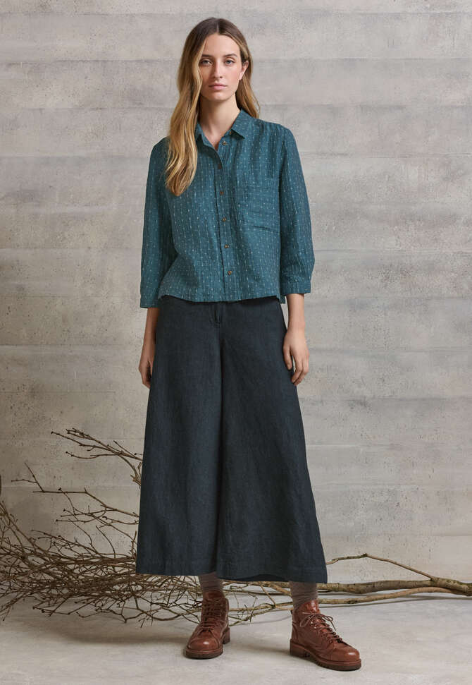 Cross-weave shirt, Teal, completeTheLook