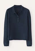 Collared sweater, Blue black, webstill