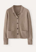 Knitted jacket, Brown fawn, webstill