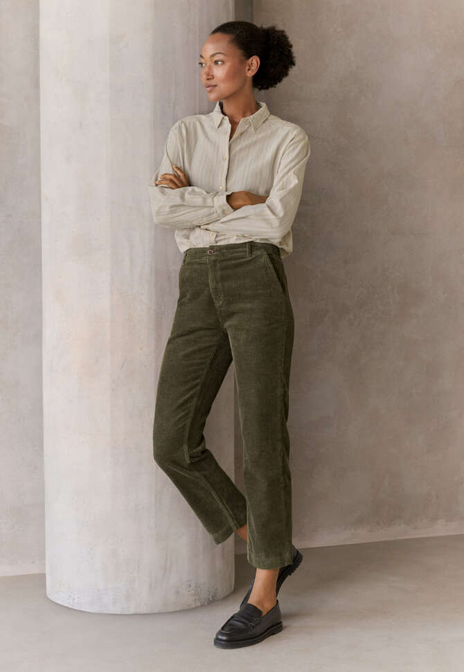 Striped overshirt, Natural, completeTheLook