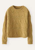 Pointelle sweater, Honey, webstill