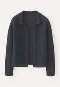Knitted jacket, Petrol grey, webstill