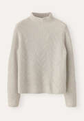 Cable sweater, Grey pearl, webstill